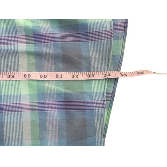 Stafford Purple/Blue Pastel Plaid Button-Down Mens Size 3XL BIG - Picture 4 of 5